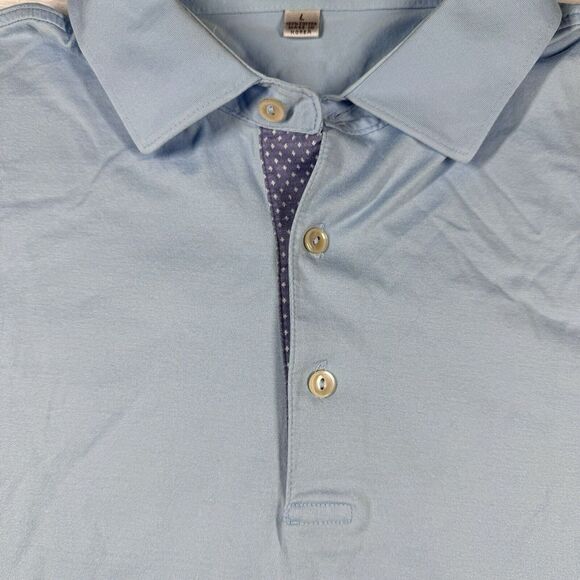 Peter Millar Mens Golf Polo‎ Size Large Short Sleeve Shirt Logo Preppy Comfort - Picture 6 of 13
